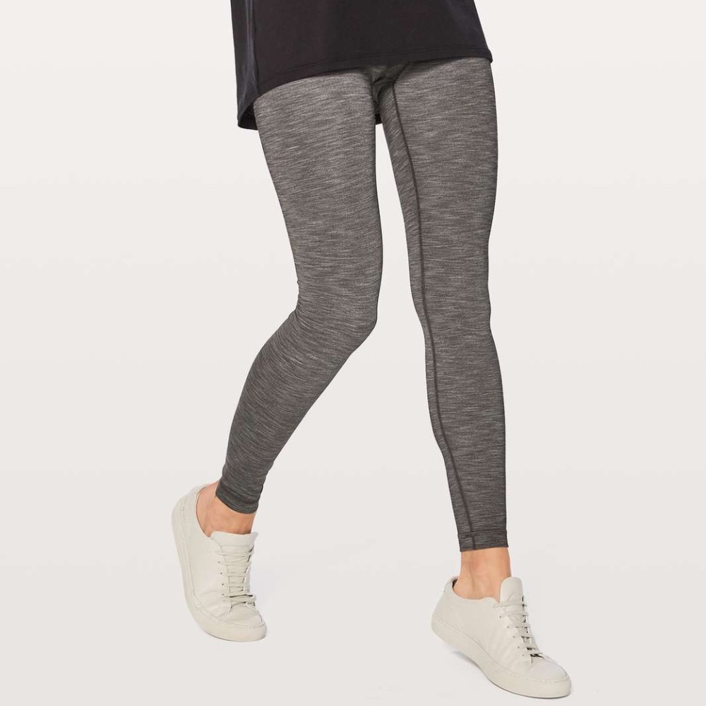 Lululemon Wunder Under Hi-Rise Tight Full On Luxtreme Heathered Black Sz 6, 28"